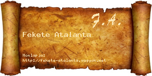 Fekete Atalanta névjegykártya